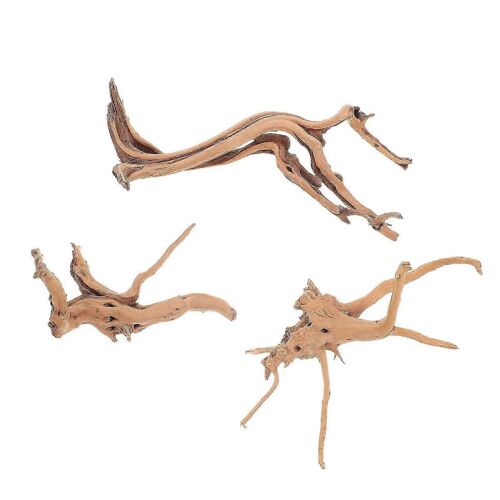 3 Pcs Décoration Maison Artificiel Bois Flotté Aquarium Log Lézard Bois Habitat Naturel Branches Reptile