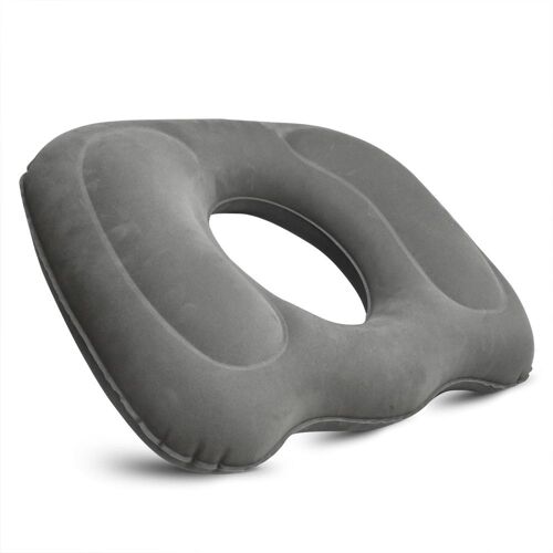Coussin De Siège Gonflable Hémorroïdaire 45 X 39 Cm - Coussin Orthopédique Rond Avec Pompe, Oreiller Orthopédique, Soulage Les Hémorroïdes, Les Douleurs Au Coccyx Et Les Douleurs Post-Partum