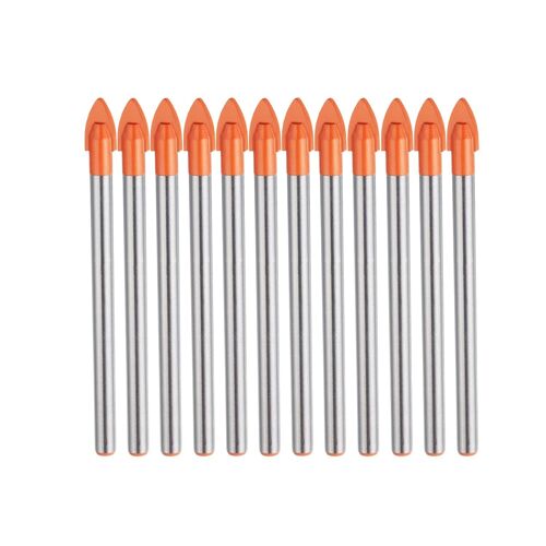 10pcs 6mm De Carreaux De Verre Foret De Jeu, 6 Mm En Carbure De Tungstène Pointe Pour Les Durs Et Les Matériaux Fragiles, Pour Le Forage De Tuiles, Verre, Céramique, Marbre, Miroir, Plastique Et Bois.
