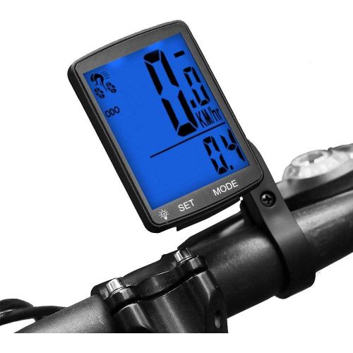 Asfasfq-Compteur De Vitesse De Vélo Avec Écran Lcd Sans Fil - Étanche - Mémoire Automatique - Température Mesurable - Chronomètre 8,9 X 5,3 X 1,8 Cm