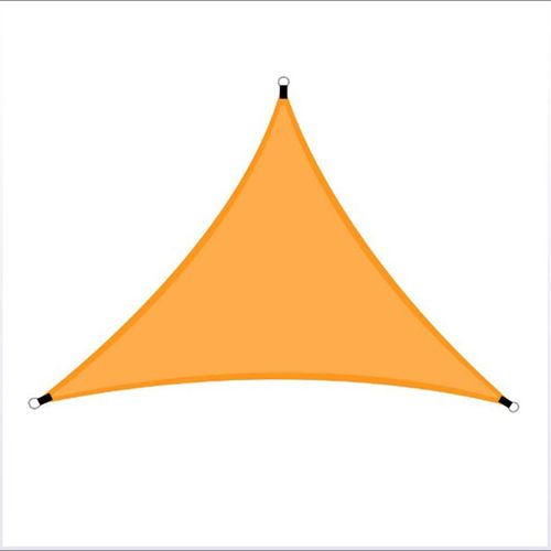 Voile D'ombrage De Jardin Imperméable Avec Trois Anneaux En D, Protection Uv 100 % (3 M X 3 M, Jaune)