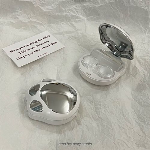 Kit De Voyage Pour Lentilles De Contact Avec Nettoyant, Boîte De Lentilles Portable Avec Miroir, Pince À Épiler, Outil De Retrait, Bouteille De Solution Pour L'extérieur Au Quotidien (Silver2) 