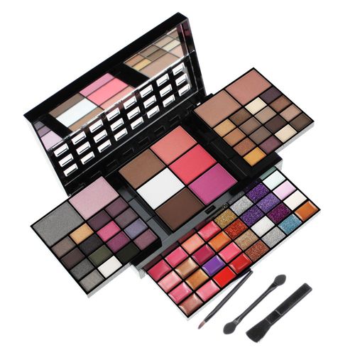 Palette De Maquillage 74 Couleurs : Gloss, Blush, Fond De Teint, Paillettes, Fard À Paupières, Ensemble De Maquillage Pour Femmes 