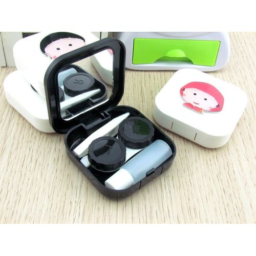 Étui De Voyage Portable Et Mignon Pour Lentilles De Contact, Kit Pour Les Yeux, Support, Boîte Miroir, Couleur Aléatoire 