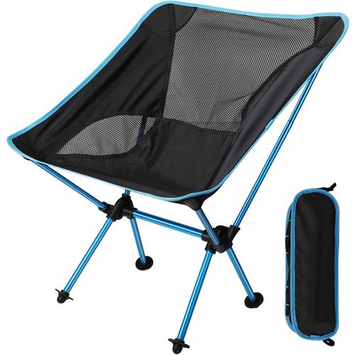 Chaise De Camping Pliante Portable Chaise De Pêche Compact Ultra-Légère Avec Sac De Transport Pour Randonnée, Barbecue, Pique-Nique, Plage, Plein Air, Max Charge 150 Kg