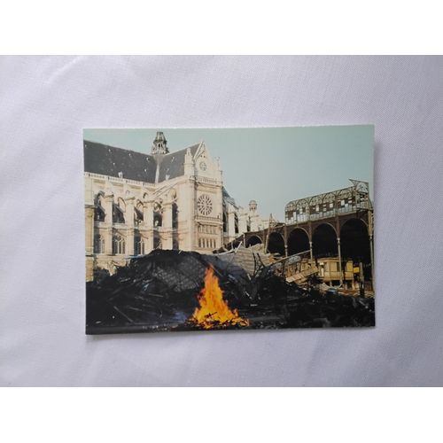 Carte Postale La Fin Des Halles N° 25 - Destruction Du Pavillon Baltard Devant L’Eglise Saint Eustache