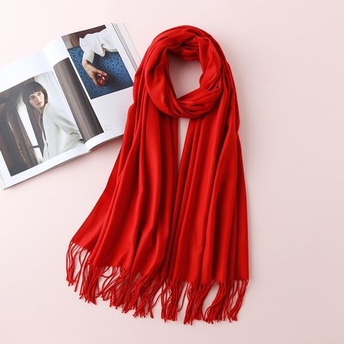 Écharpe D'hiver Chaude À Pompons Pour Femmes, Hommes, Dames, Écharpes De Couleur Unie, Châles Et Écharpes Pour Femmes Et Hommes