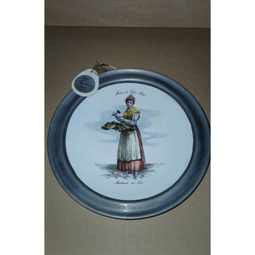 Assiette- métier du vieux Paris- La marchande de noix
