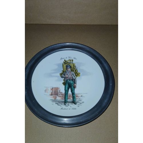 Assiette métier du vieux paris- Marchand