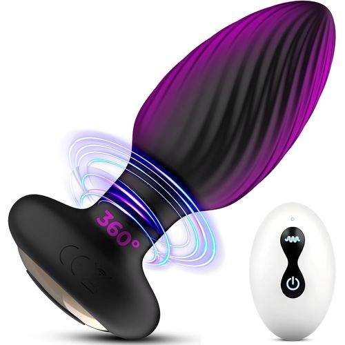 Eryi-Plug Anal Vibrant 360° Rotation Et Vibration 14 Modes Avec Télécommande Sex Toys Homme Et Femme Masseur Prostate Et Point G