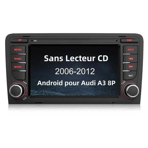Awesafe Autoradio Android 12 Pour Audi A3 8p/S3/Rs3/Sportback Avec 7 Pouces Écran Tactile Bluetooth Gps Fm Rds Usb Wifi