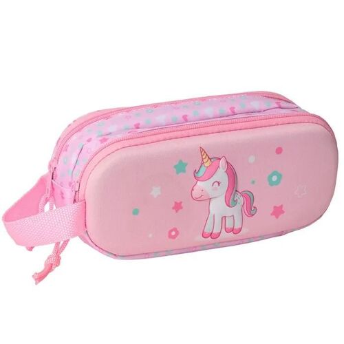 Trousse Licorne Rose 3d 21 Cm - 2 Cpt