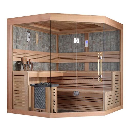 Sauna traditionnel Lumios - 200 x 200 x 210 - Pin blanc