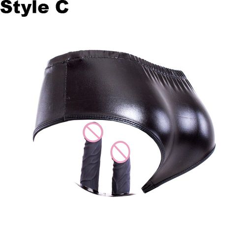 Taille M 2in1 - Godemichet Anal En Silicone, Culotte En Cuir, À L'intérieur, Prise Anale, Pantalon De Chasteté, Bdsm, Bondage, Retenue, Gode Sans Vibration