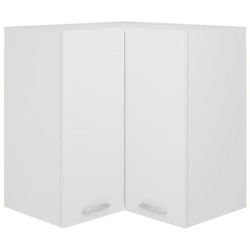Vidaxl Armoire D'angle Suspendue ""Lyon"" Blanc 57x57x60 Cm Bois