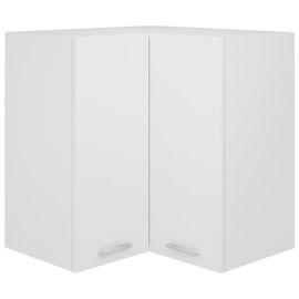 vidaXL Armoire d'angle suspendue ""Lyon"" Blanc 57x57x60 cm Bois