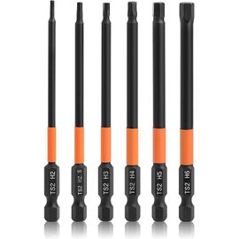 DUON-Jeu De Forets À Clé Hexagonale 100 Mm Pour Clé Allen Magnétique En Acier S2 6,35 Mm H2-H6