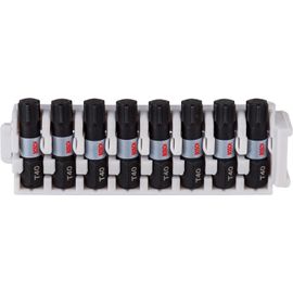 KAL-Professional 8 Pièces Pack D'Embouts De Vissage Torx (Impact Control, T40 Bits, Longueur 25Mm, Pick And Click, Accessoires De Visseuse À Percussion)