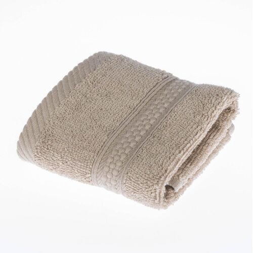 Kal-Serviette Pour Le Visage En 100% Coton Turc - Ultra Doux Et Absorbant - 500 G/M² - Beige - 30 X 30 Cm