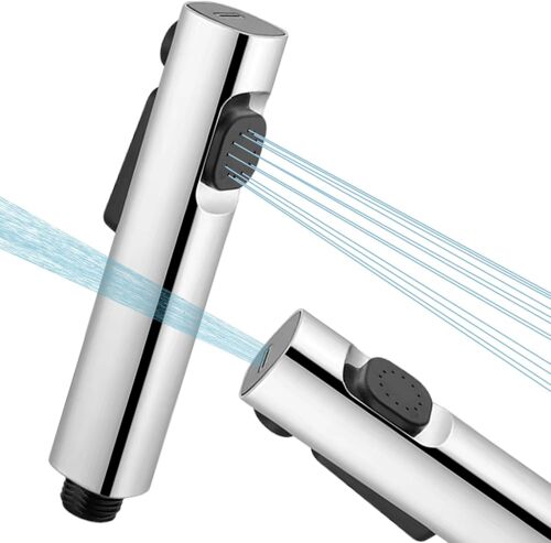 ChenQuanSarl-Douchette De Bidet Pour Wc - Tête De Pulvérisation Réglable En Abs, Adaptateur G1/2"", 2 Fonctions D'Eau, Jet Puissant Intégré Pour Animaux/Nettoyage Couches/Salle De Bain/Toilettes - Chr