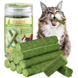 100g Bâton D'herbe À Chat Lyophilisé, Friandises Pour Chats, Collations Chats Pour Le Nettoyage Des Dents Et Élimination Des Boules De Poils (100g)