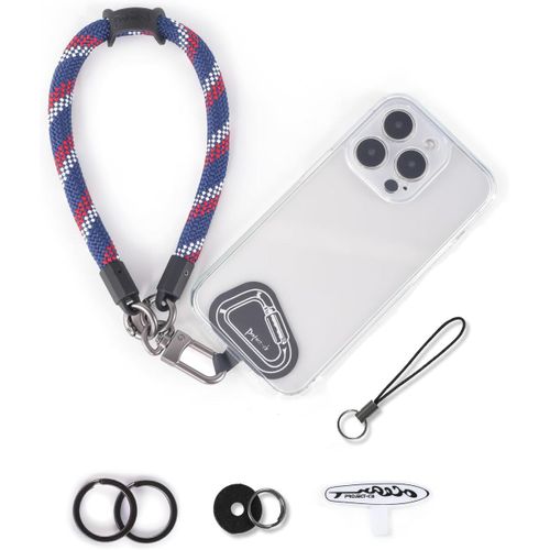 KAL-Dragonne Pour Téléphone,2 Téléphone Cordon Patch,Dragonne Pour Clé, Airpods, Appareil Photo,Cordelette De Poignet(Liberté Tricolore, 40Cm)