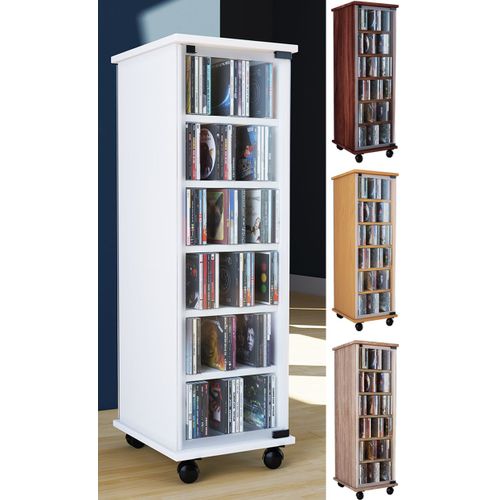 Vcm Bois Cd Dvd Stand Étagère Armoire Étagère Sur Pied Roulettes Pivotantes Valenza Porte En Verre Bois Cd Dvd Stand Étagère Armoire Étagère Sur Pied Roulettes Pivotantes Valenza Porte En Verre