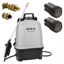 Pulverisateur Électrique à Batterie 16L 8 Bar 2 Batteries Lithium 2Ah Chargeur Jet 5m Vegetaux Toiture VOLPI