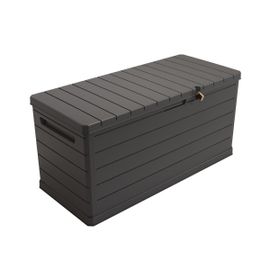Coffre De Rangement Exterieur 350l - Coffre De Jardin Gris 118.5x52x57cm - Poignees De Transport - Resistant À L'eau Artplast