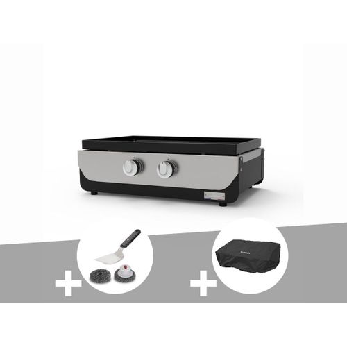 Plancha ORIGINAL Gaz 260 Duo + Kit de nettoyage + Housse de protection - Le Marquier