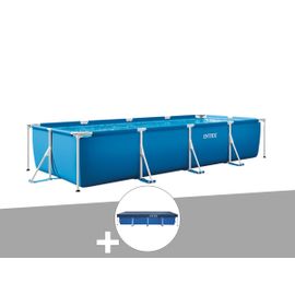 Kit piscine tubulaire rectangulaire 4,50 x 2,20 x 0,84 m + Bâche de protection - Intex