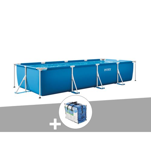 Kit piscine tubulaire rectangulaire 3,00 x 2,00 x 0,75 m + Bâche à bulles - Intex