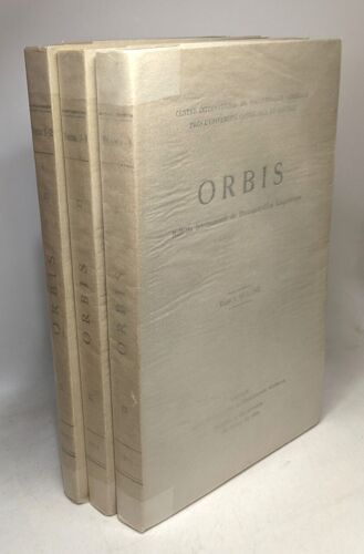 Orbis Bulletin International De Documentation Linguistique Tome 1 N°1 1952 + Tome 2 N°1 + N°2 1953