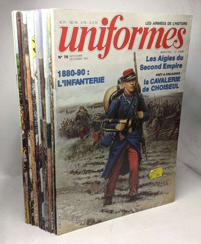 Uniformes / Les Armées Historiques - Du N°53 Au N°59 + N°61 Au N°67 + N°70v --- 15 Numéros 1981/82