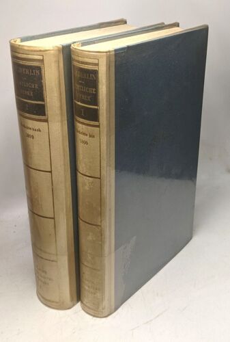 Hölderlin Sämtliche Werke - Erster Band Gedichte Bis 1800 (1944) + Zweiter Band Gedichte Bis 1800 (1953)