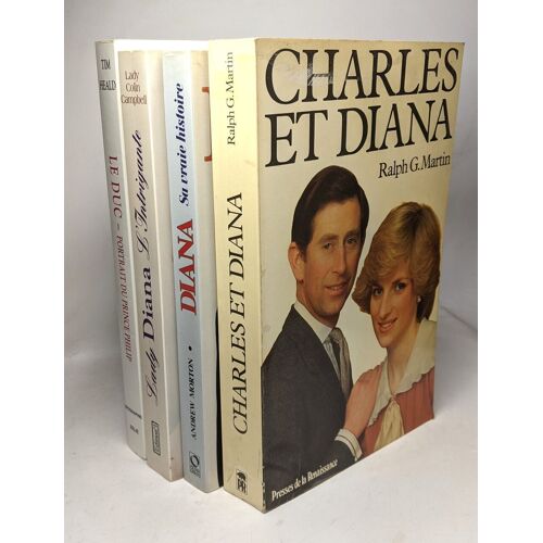 4 Livres Autour De La Famille Royale Britannique: Charles Et Diana + Lady Diana L'intrigante + Diana Sa Sa Vraie Histoire + Le Duc Portrait Du Prince Philip