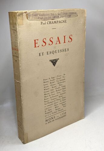 Essais Et Esquisses