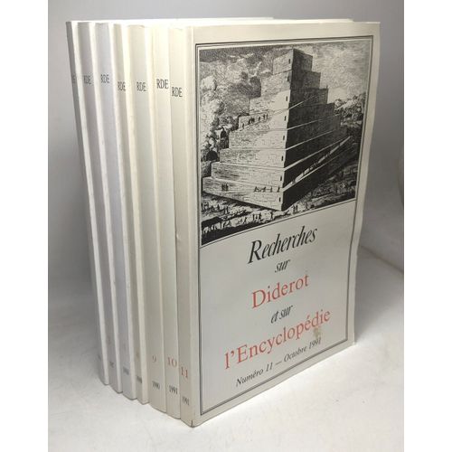 Recherches Sur Diderot Et Sur L'encyclopédie Revue Semestrielle - 7 Numéros: 1 (1986) + 3 (1987) + 4 (1988) + 8 (1990) + 9 (1990) + 10 (1991) + 11 (1991)