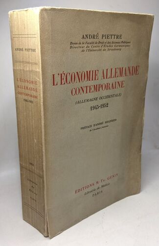 L'économie Allemande Contemporaine (Allemagne Occidentale) 1945-1952