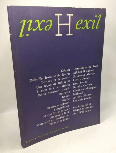 Exil N°1 Automne 1973 --- Genèves New York Montréal Paris