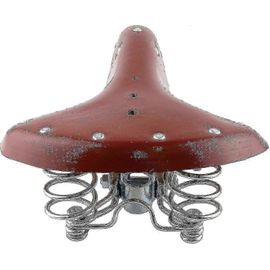 Selle De Vélo À Ressort Marron Classique Comfort Cruiser Siège De Vélo Avec Siège À Suspension Rembourré Unisexe - Js