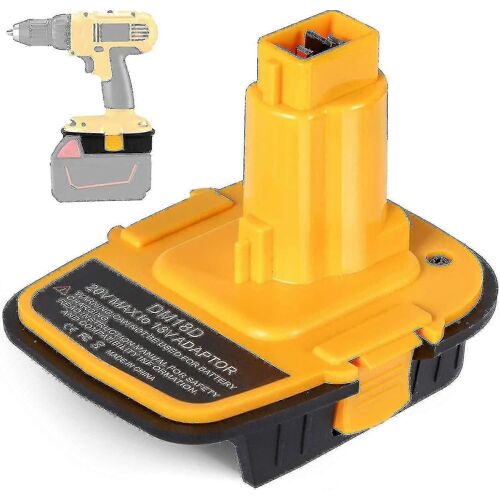 Dm18d Dca1820 Adaptateur de batterie avec USB pour Dewalt 20V / 18V pour Milwaukee M18 Batterie au lithium Dcb204 Dcb205 Convertisseur pour Dewalt 18V / 20V Nicad & Nim