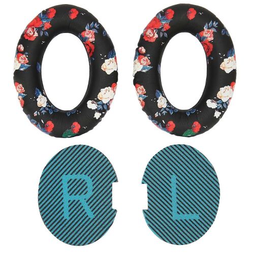 Coussinets d'oreille pour casque Mousse à mémoire de forme en cuir protéiné souple Coussinets d'oreille de remplacement pour QC35 QC25 QC15 QC2 AE2i AE2W Bleu