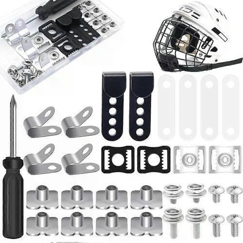 31pcs / Set Kit De Réparation De Casque De Football,Y Compris Les Clips De Visière,Les Clips J,Les Vis,Le Tournevis Pour Les Jeunes,Les Adultes,Le Hockey,Le Baseball,Les Sports