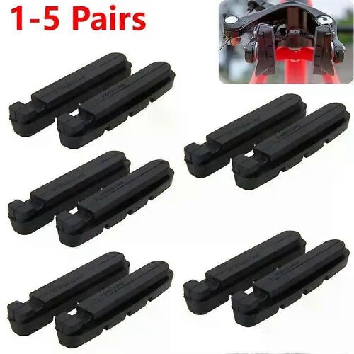 1-5paires De Patins De Frein De Vélo De Route Chaussures Pour Jantes En Alliage Dura Ace Ultegra 105 Cartouche Extérieur Équitation Vélo Frein Sabot En Caoutchouc Bloc