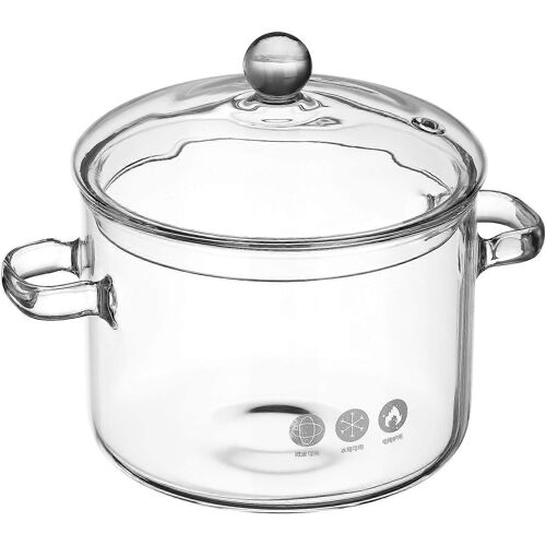 Casserole En Verre Marmite Poêle À Frire Ustensiles De Cuisine Bols À Céréales Casseroles Transparentes En Borosilicate