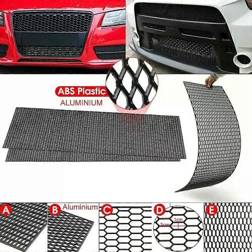 1pc Universal Honeycomb Plastic Vent Car 3d Abs Plastique Racing Honeycomb Bumper Tuning Grill Mesh Spoiler Pièces De Voiture