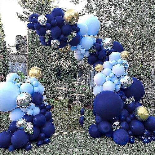 Balloon Arch Kit, 116 Pcs Navy Blue Balloons Macaron Blue Balloons Balloon Garland Kit Blue Balloon Arch Party Balloons Latex Balloons For Baby Shower