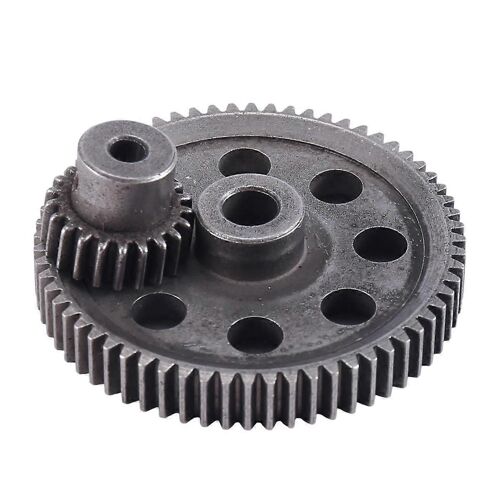 2Pcs (21T + 64T) Différentiel Métal Engrenage Principal 64T Engrenage Moteur 21T