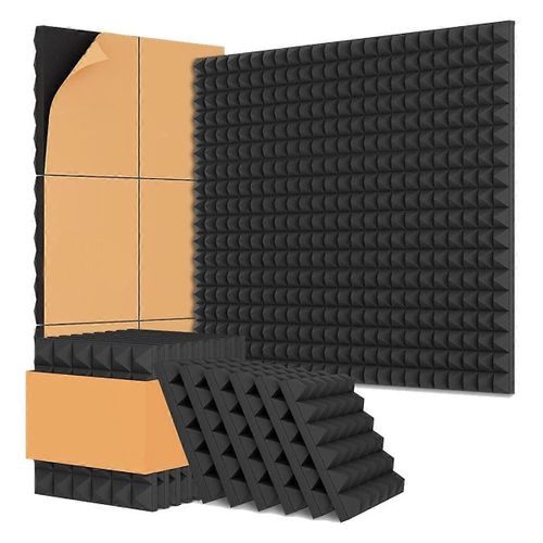 Paquet de 8 panneaux de mousse acoustique,panneaux de mousse insonorisée 12x12x2 pouces